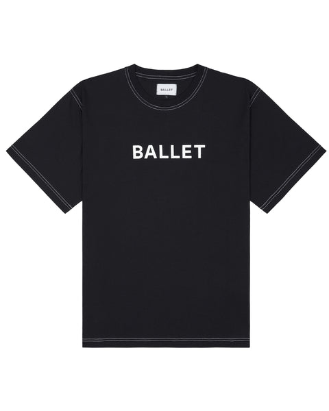 COMPANY CONTRAST T-SHIRT - BLACK
